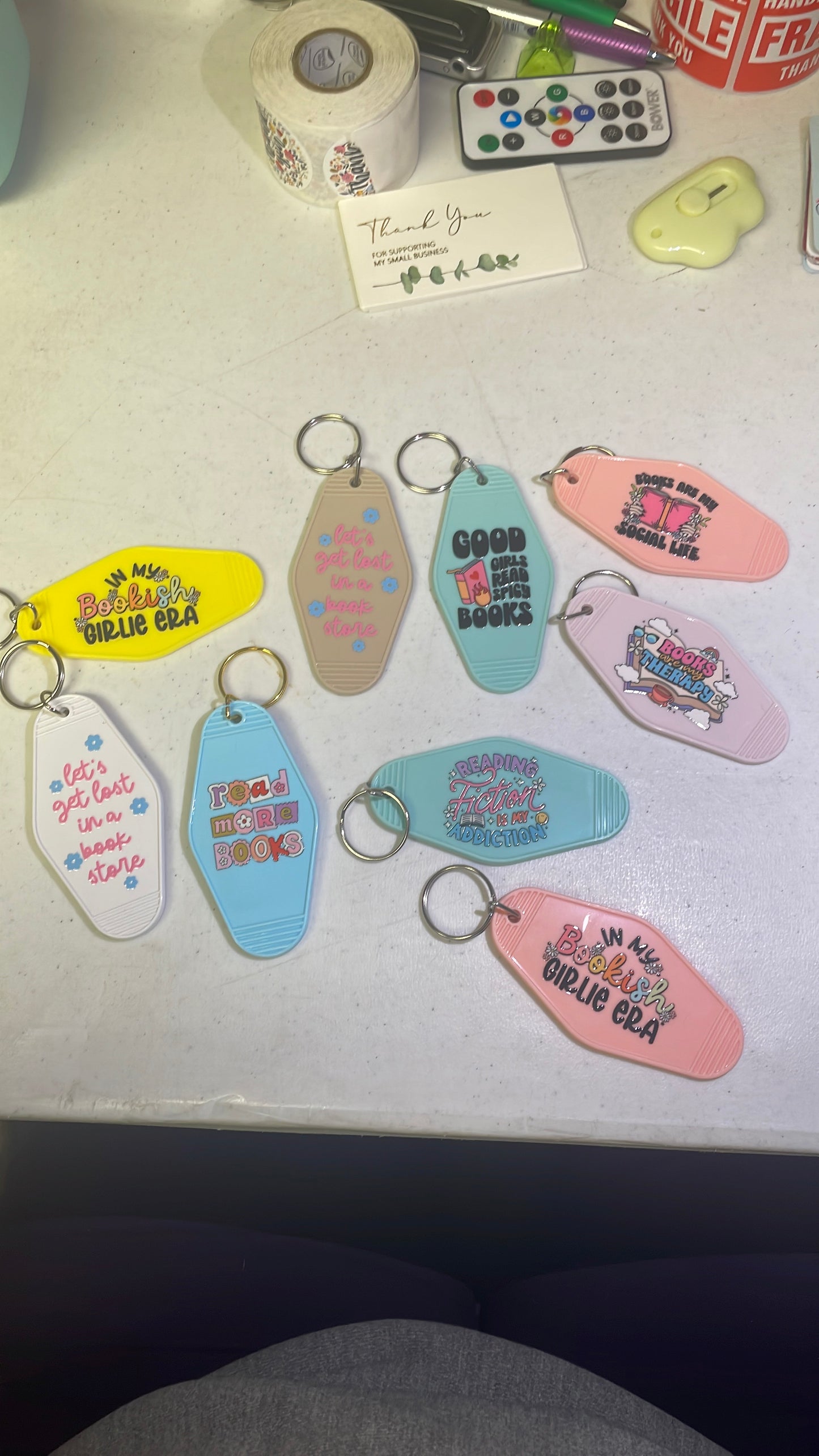 Mystery book keychain