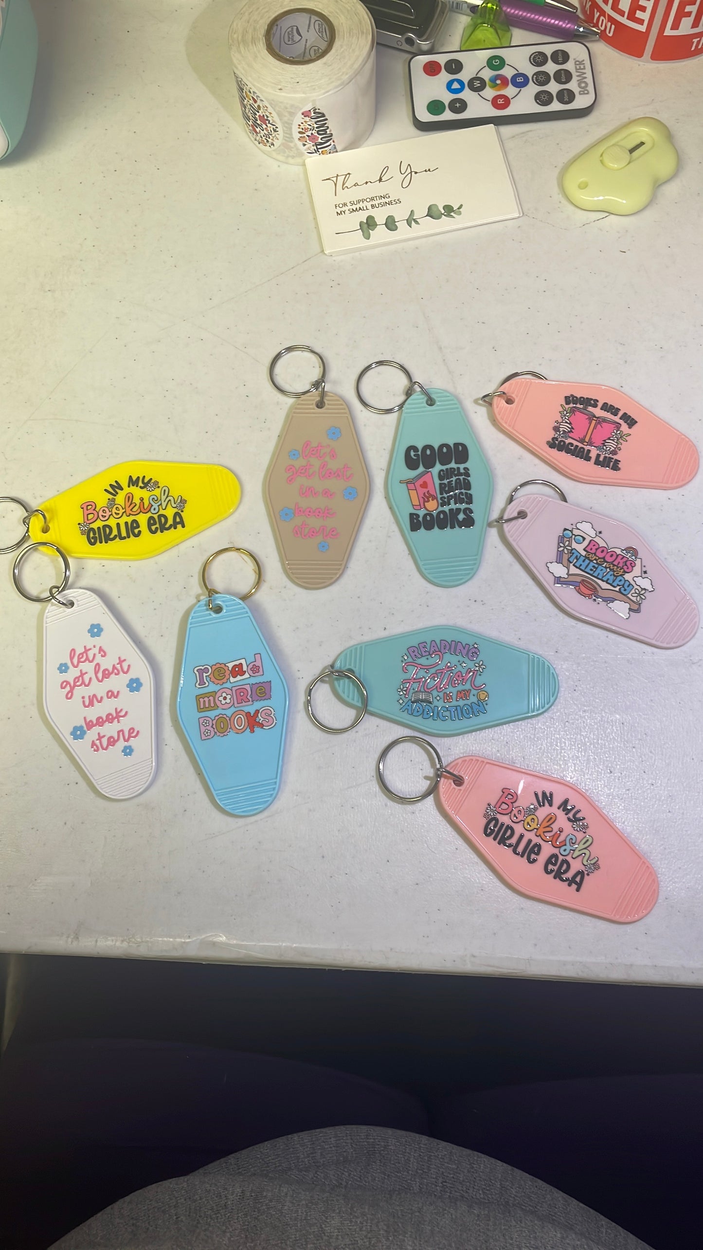 Mystery book keychain