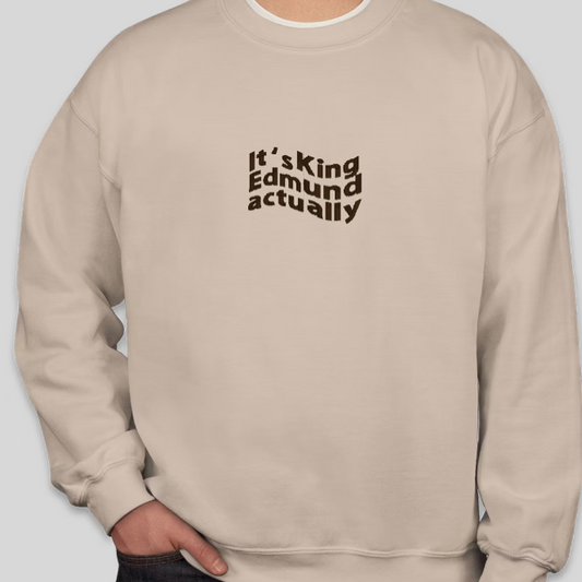 It's king Edmund actually embroidery crewneck