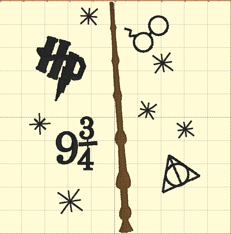 HP wand embroidery